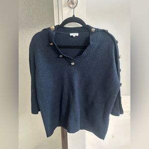 Navy Claudie Pierlot sweater from Harrod’s